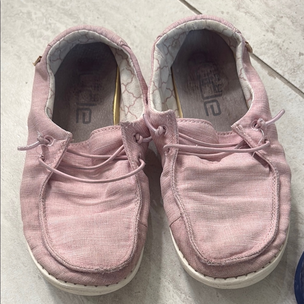 Hey Dude Pink Moccasin Shoes Casual Comfort